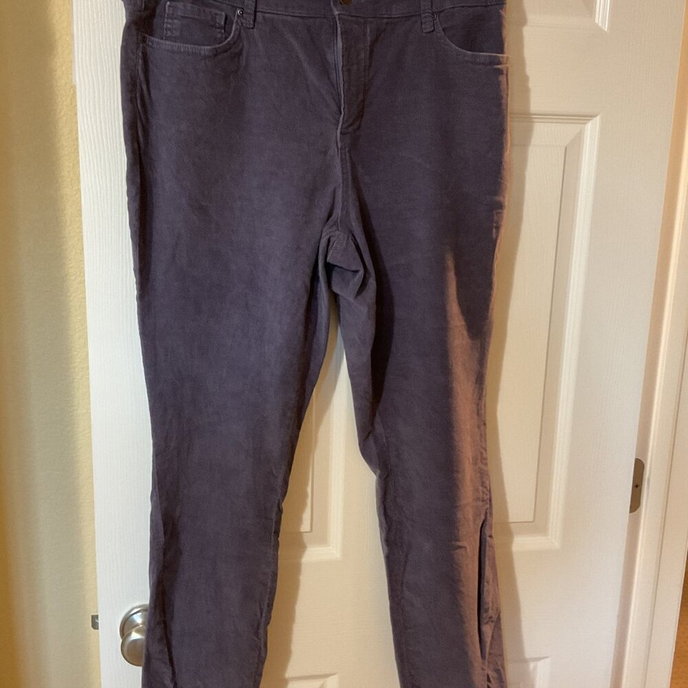 EUC Not Your Daughter's Jeans crushed corduroy crop pants 14